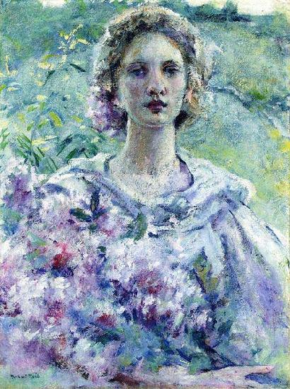 Girl with Flowers, Robert Reid